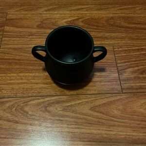 Black Double-Handled Mug